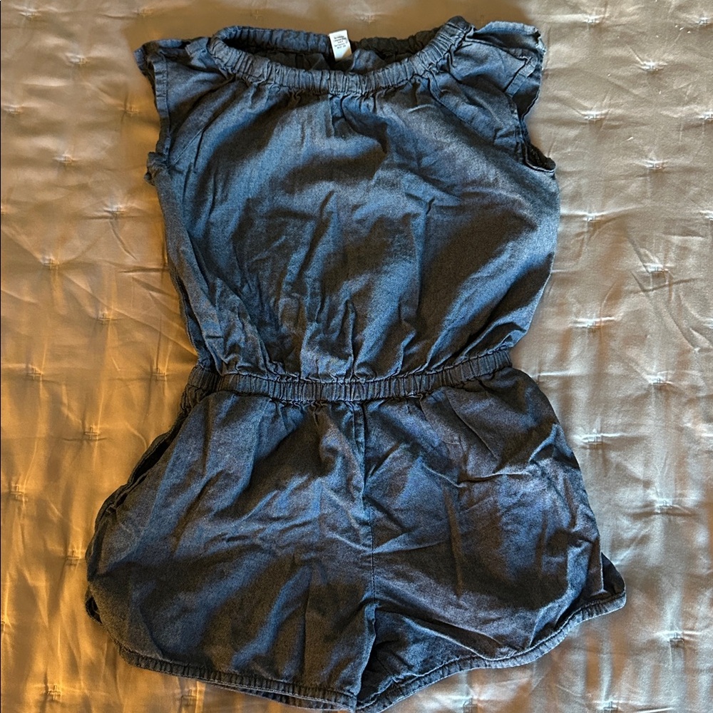 Tea Collection Denim Blue Romper